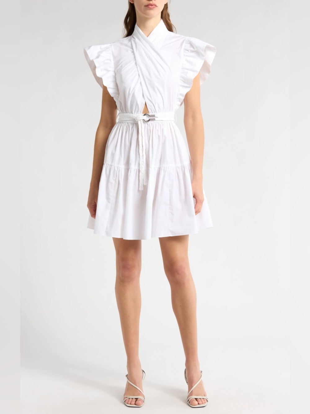 Derek Lam 10 Crosby Finn Ruffle Belted Wrap Dress